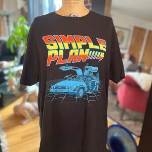Simple Plan  “Can’t go back” DeLorean Car T-shirt  Japan